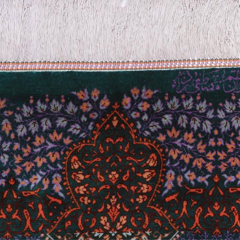 ペルシャ絨毯／モスタファザーデ工房 135×82cm イラン産 手織り  シルク100％ ラグ  ラグマット（FN-70299）の画像