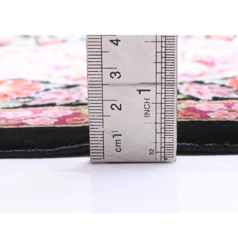 ペルシャ絨毯／エスファハーニヤン工房 128番 125×79cm イラン産 手織り  シルク100％ ラグ  ラグマット（FN-70300）の画像