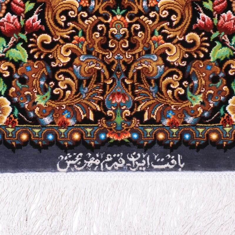 ペルシャ絨毯／メフルバフ工房 121×78cm イラン産 手織り  シルク100％ ラグ  ラグマット（FN-70301）の画像