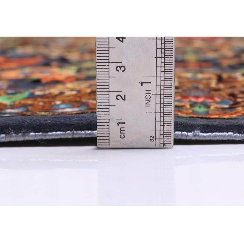 ペルシャ絨毯／メフルバフ工房 121×78cm イラン産 手織り  シルク100％ ラグ  ラグマット（FN-70301）の画像