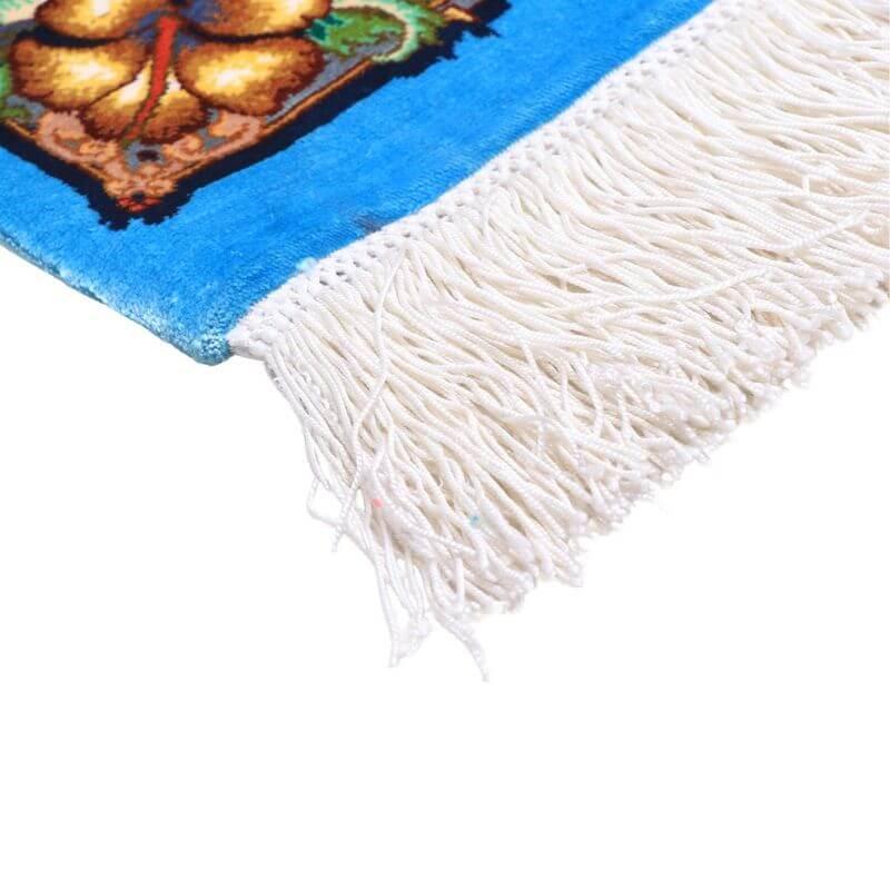 ペルシャ絨毯／メフルバフ工房 123×77cm イラン産 手織り  シルク100％ ラグ  ラグマット（FN-70302）の画像
