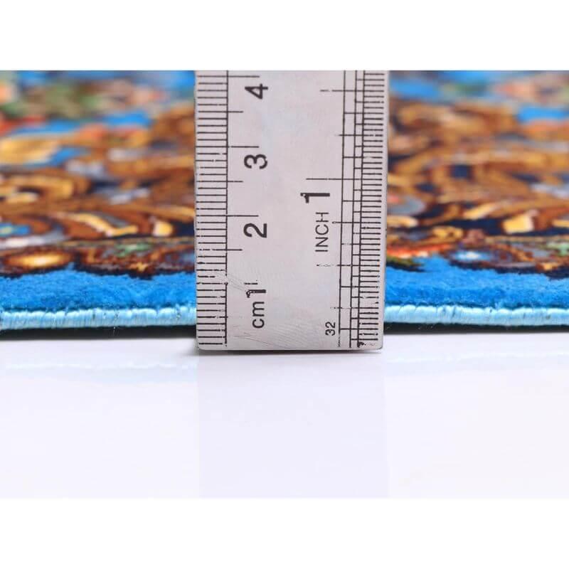 ペルシャ絨毯／メフルバフ工房 123×77cm イラン産 手織り  シルク100％ ラグ  ラグマット（FN-70302）の画像