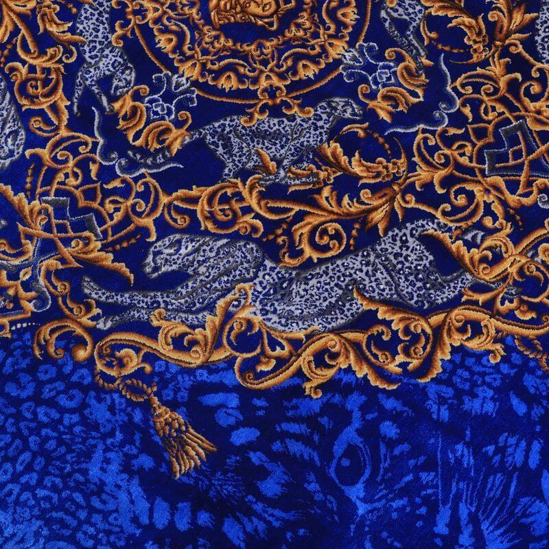 ペルシャ絨毯／クム 203×137cm イラン産 手織り  シルク100％ ラグ  ラグマット（FN-70306）の画像