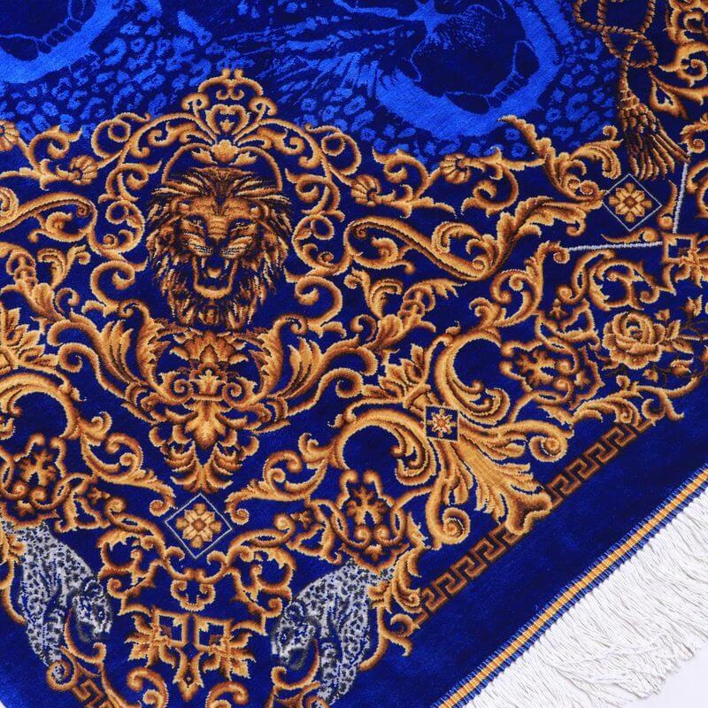 ペルシャ絨毯／クム 203×137cm イラン産 手織り  シルク100％ ラグ  ラグマット（FN-70306）の画像