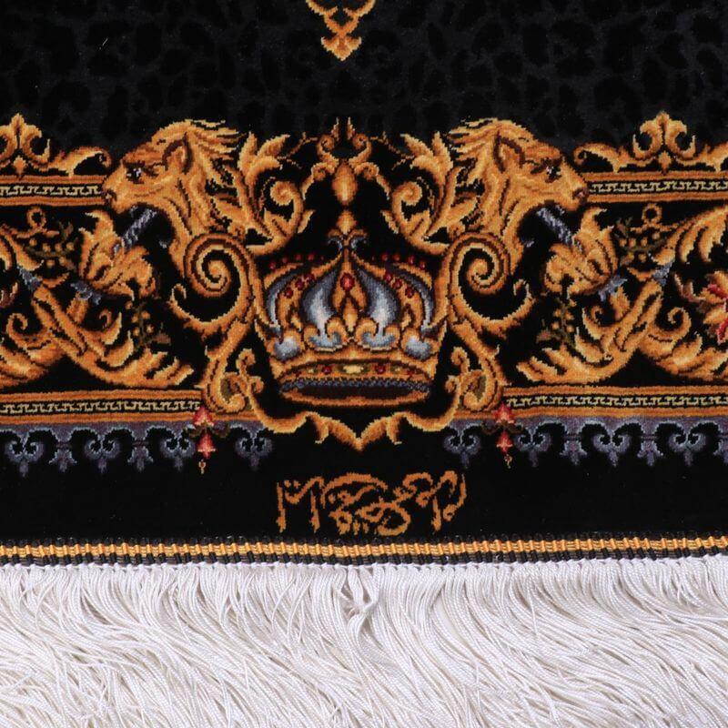 ペルシャ絨毯／ハカミ・マラーム工房 202×137cm イラン産 手織り  シルク100％ ラグ  ラグマット（FN-70307）の画像