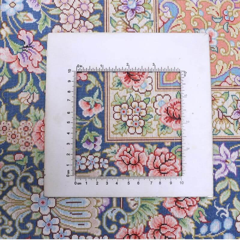 ペルシャ絨毯／メフルバフ工房 200×128cm イラン産 手織り  シルク100％ ラグ  ラグマット（FN-70308）の画像