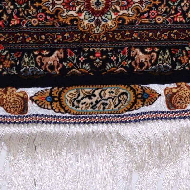 ペルシャ絨毯／ジャムシーディー工房 93×58cm イラン産 手織り シルク