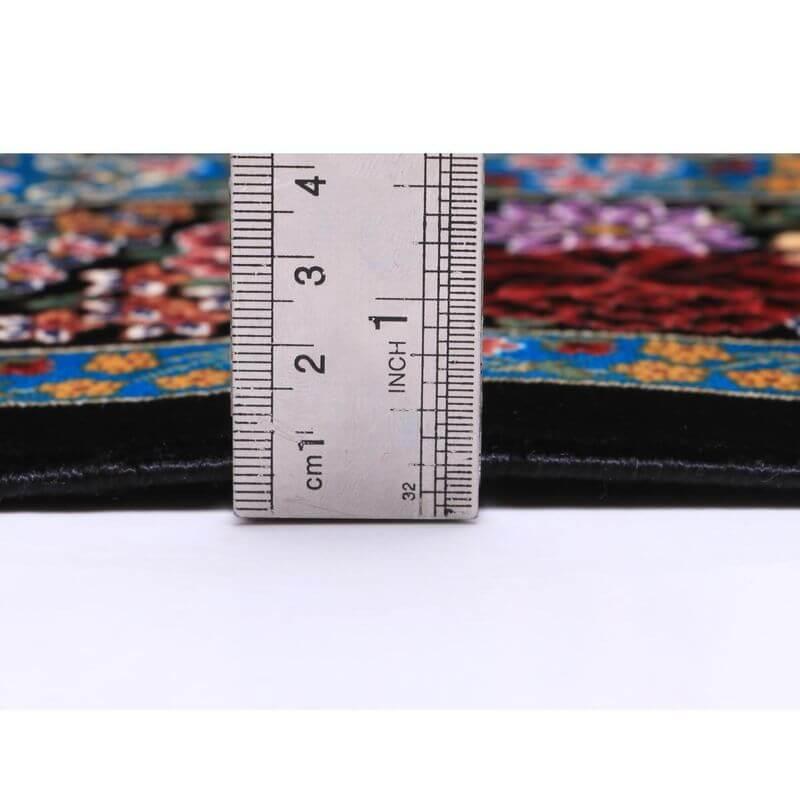 ペルシャ絨毯／エスファハーニヤン工房 128番 124×80cm イラン産 手織り  シルク100％ ラグ  ラグマット（FN-70328）の画像