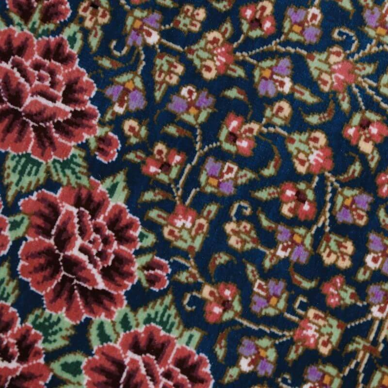 ペルシャ絨毯／クム 156×102cm イラン産 手織り  シルク100％ ラグ  ラグマット（FN-70331）の画像