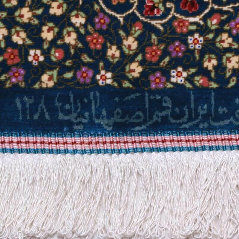 ペルシャ絨毯／クム 156×102cm イラン産 手織り  シルク100％ ラグ  ラグマット（FN-70331）の画像