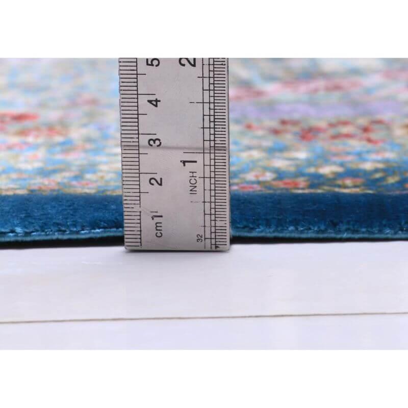 ペルシャ絨毯／クム 156×102cm イラン産 手織り  シルク100％ ラグ  ラグマット（FN-70331）の画像
