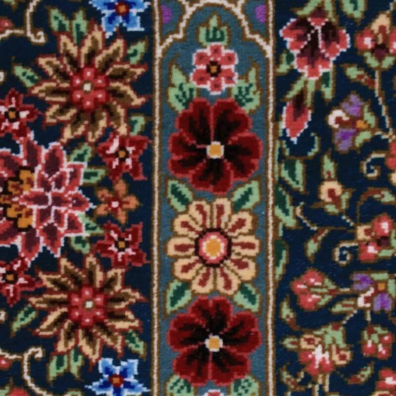 ペルシャ絨毯／クム 156×102cm イラン産 手織り  シルク100％ ラグ  ラグマット（FN-70331）の画像