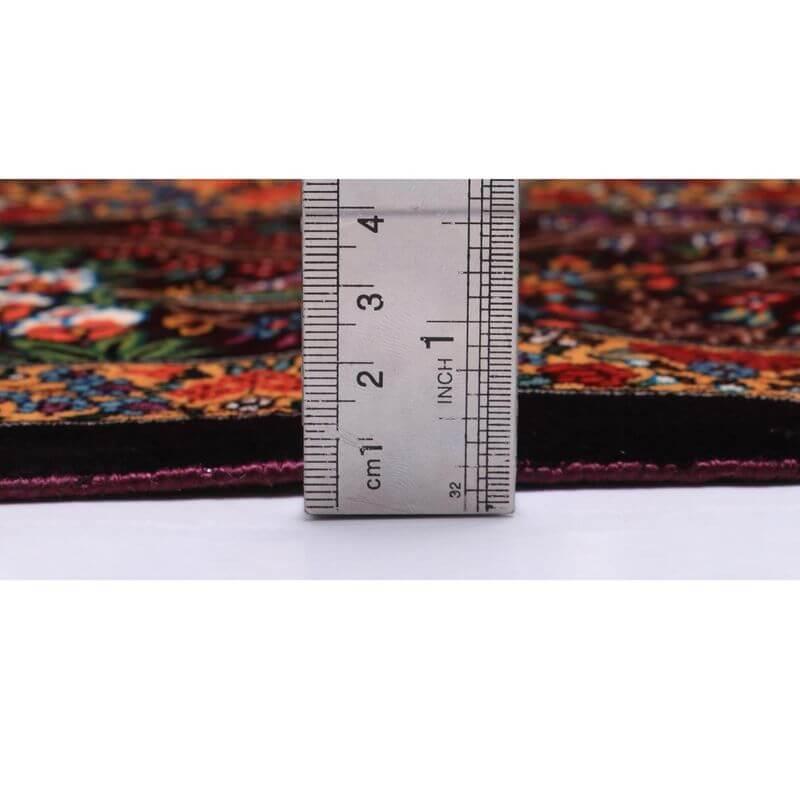 ペルシャ絨毯／クム 154×100cm イラン産 手織り  シルク100％ ラグ  ラグマット（FN-70332）の画像