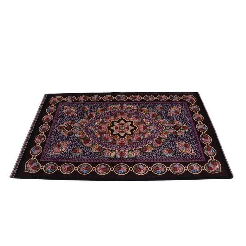 ペルシャ絨毯／エスファハーニヤン工房 128番 209×133cm イラン産 手織り  シルク100％ ラグ  ラグマット（FN-70333）の画像
