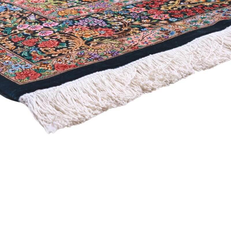 ペルシャ絨毯／メフルバフ工房 200×129cm イラン産 手織り  シルク100％ ラグ  ラグマット（FN-70334）の画像