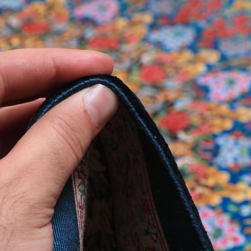 ペルシャ絨毯／メフルバフ工房 200×129cm イラン産 手織り  シルク100％ ラグ  ラグマット（FN-70334）の画像
