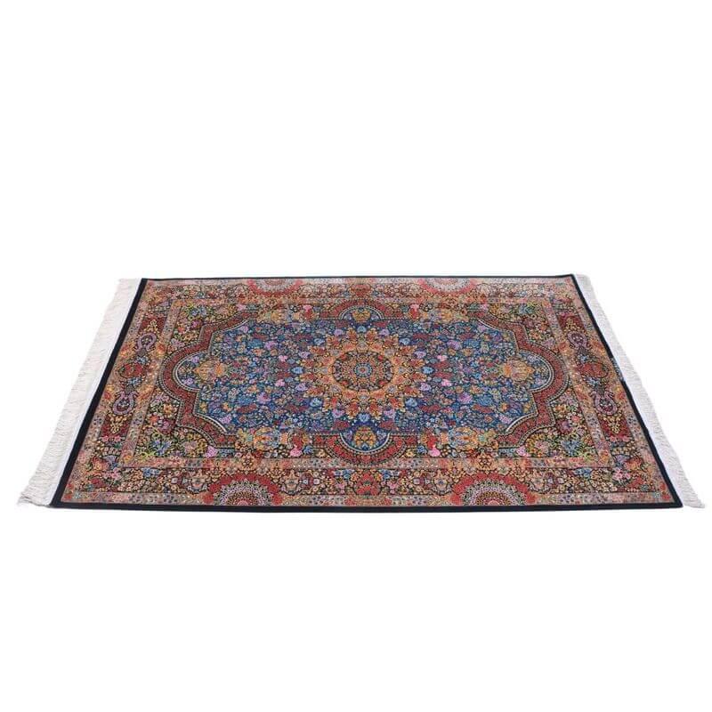 ペルシャ絨毯／メフルバフ工房 200×129cm イラン産 手織り  シルク100％ ラグ  ラグマット（FN-70334）の画像