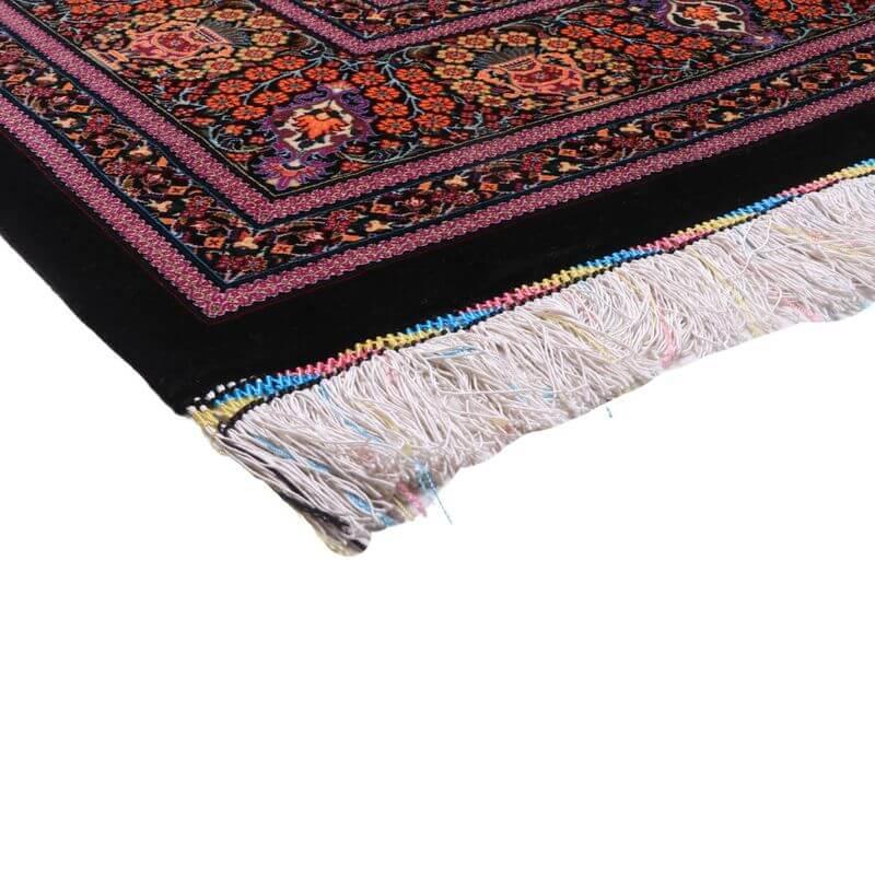 ペルシャ絨毯／クム 204×135cm イラン産 手織り  シルク100％ ラグ  ラグマット（FN-70336）の画像