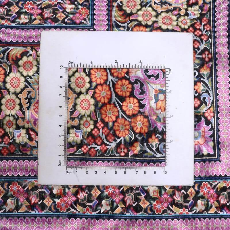ペルシャ絨毯／クム 204×135cm イラン産 手織り  シルク100％ ラグ  ラグマット（FN-70336）の画像