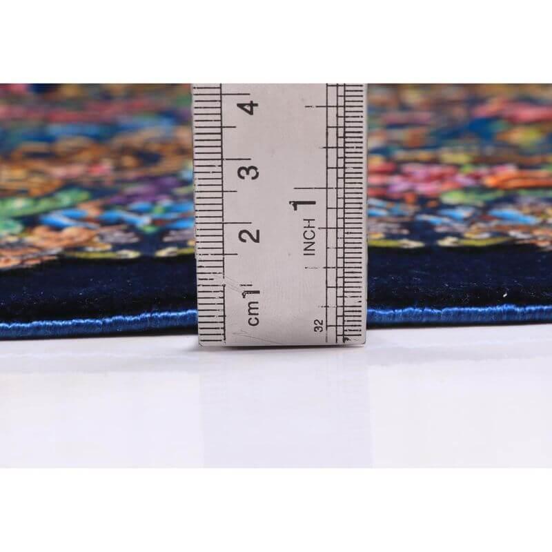ペルシャ絨毯／メフルバフ工房 202×130cm イラン産 手織り  シルク100％ ラグ  ラグマット（FN-70337）の画像