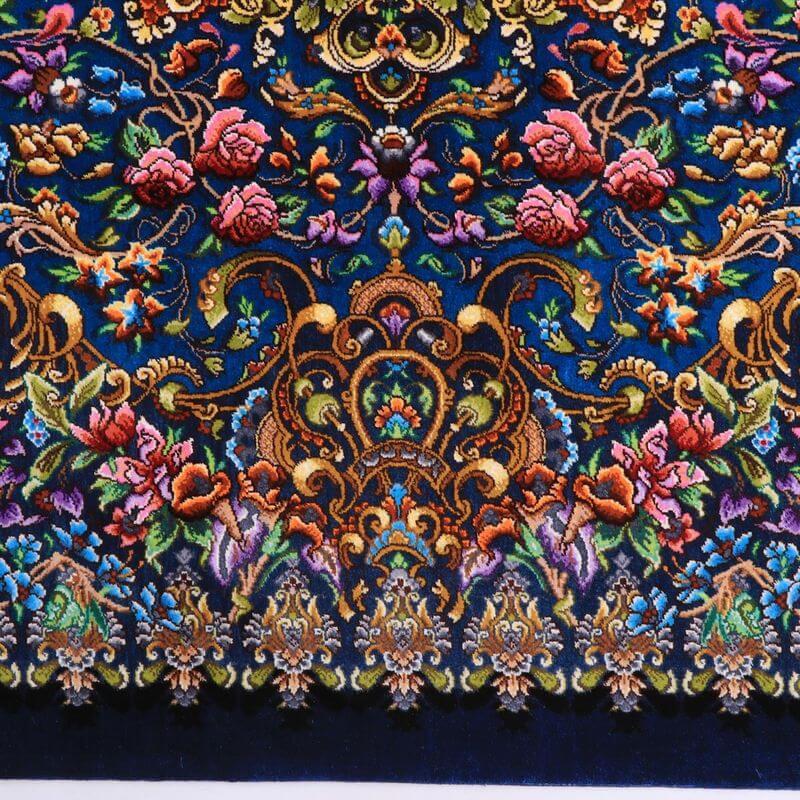 ペルシャ絨毯／メフルバフ工房 202×130cm イラン産 手織り  シルク100％ ラグ  ラグマット（FN-70337）の画像