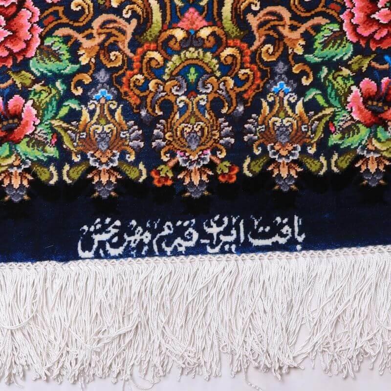 ペルシャ絨毯／メフルバフ工房 202×130cm イラン産 手織り  シルク100％ ラグ  ラグマット（FN-70337）の画像
