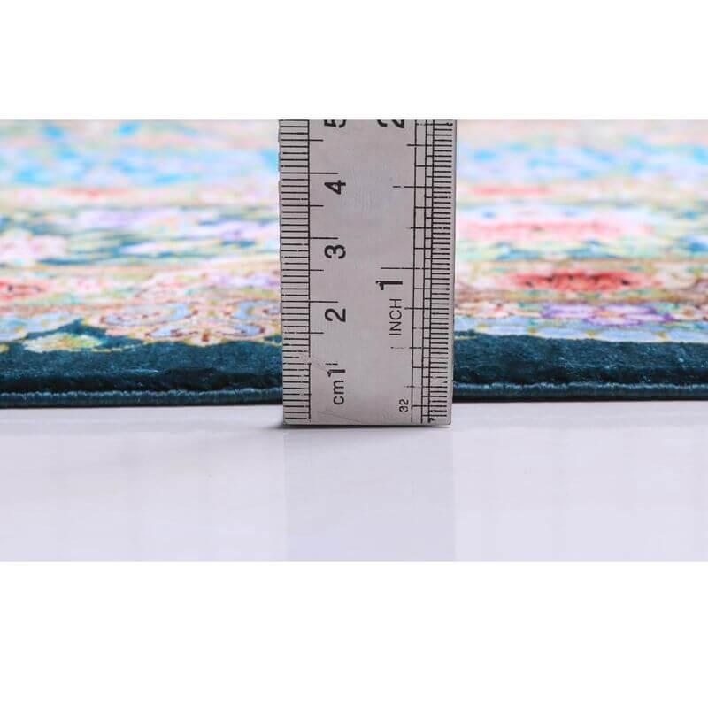 ペルシャ絨毯／メフルバフ工房 202×132cm イラン産 手織り  シルク100％ ラグ  ラグマット（FN-70338）の画像