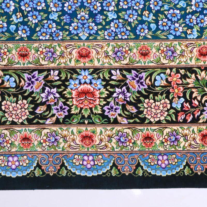 ペルシャ絨毯／メフルバフ工房 202×132cm イラン産 手織り  シルク100％ ラグ  ラグマット（FN-70338）の画像