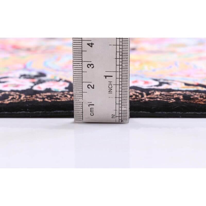 ペルシャ絨毯／モハンマディー工房 199×137cm イラン産 手織り  シルク100％ ラグ  ラグマット（FN-70339）の画像