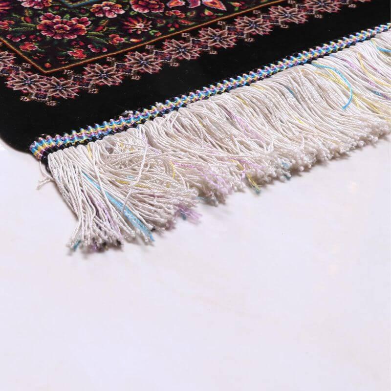 ペルシャ絨毯／ヌーリ工房 192×138cm イラン産 手織り  シルク100％ ラグ  ラグマット（FN-70340）の画像