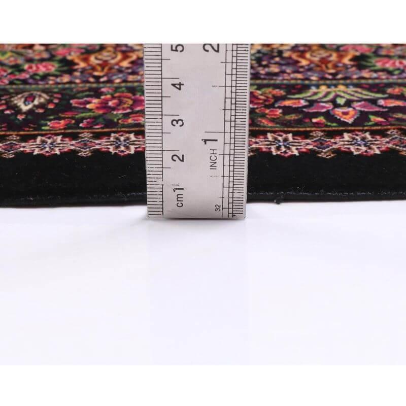ペルシャ絨毯／ヌーリ工房 192×138cm イラン産 手織り  シルク100％ ラグ  ラグマット（FN-70340）の画像