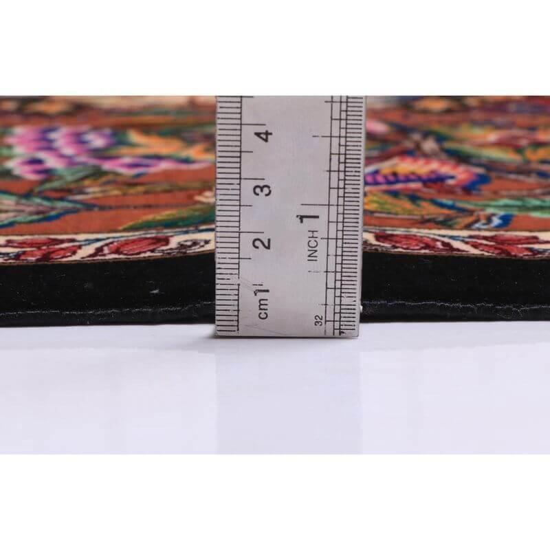 ペルシャ絨毯／モハンマディー工房 193×132cm イラン産 手織り  シルク100％ ラグ  ラグマット（FN-70341）の画像