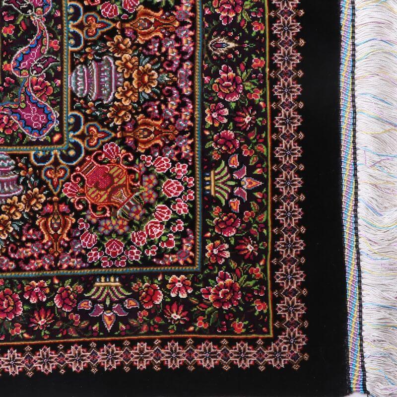 ペルシャ絨毯／ヌーリ工房 206×72cm イラン産 手織り  シルク100％ ラグ  ラグマット（FN-70342）の画像