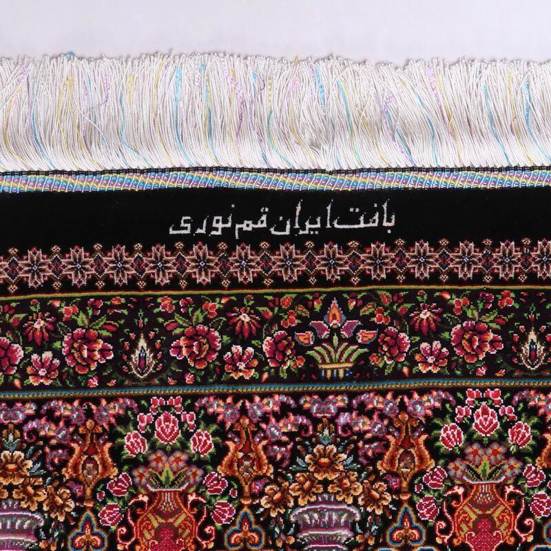 ペルシャ絨毯／ヌーリ工房 206×72cm イラン産 手織り  シルク100％ ラグ  ラグマット（FN-70342）の画像