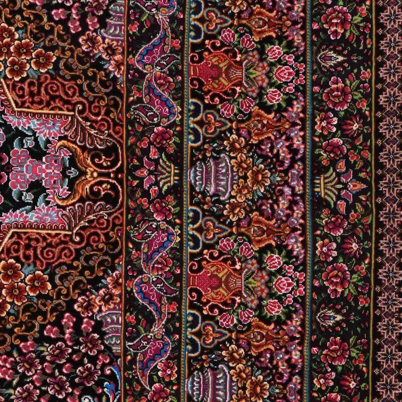 ペルシャ絨毯／ヌーリ工房 206×72cm イラン産 手織り  シルク100％ ラグ  ラグマット（FN-70342）の画像