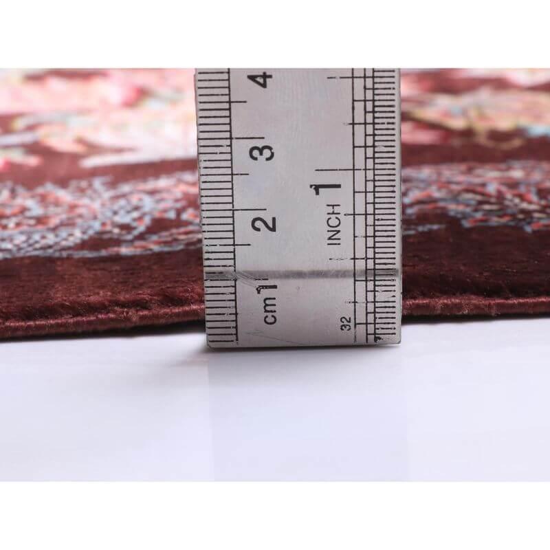 ペルシャ絨毯／モスタファザーデ工房 205×130cm イラン産 手織り  シルク100％ ラグ  ラグマット（FN-70343）の画像