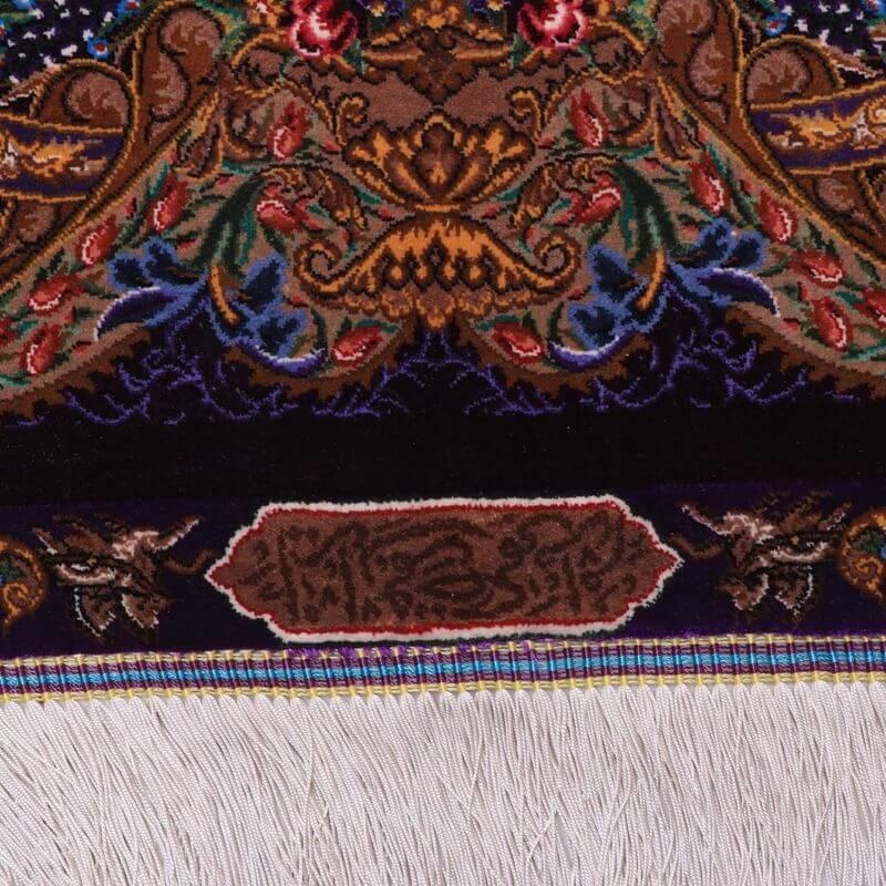 ペルシャ絨毯／マラーム工房 212×137cm イラン産 手織り  シルク100％ ラグ  ラグマット（FN-70344）の画像
