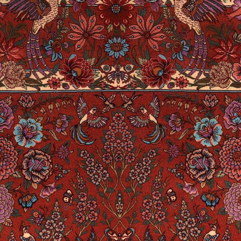 ペルシャ絨毯／ホセイン工房 158×105cm イラン産 手織り  シルク100％ ラグ  ラグマット（FN-70346）の画像