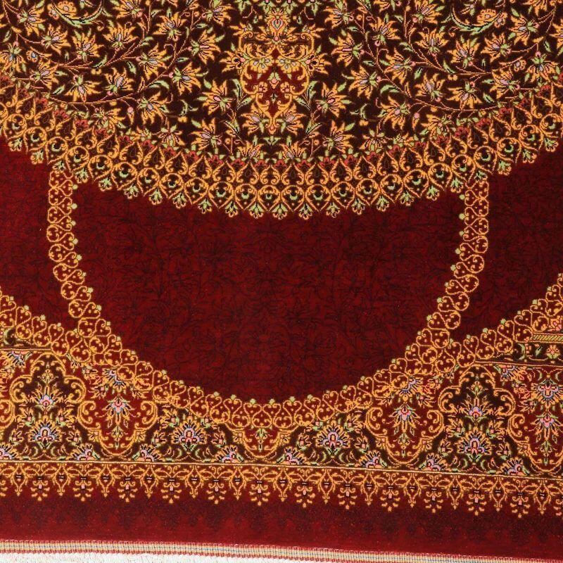 ペルシャ絨毯／ムーサビ工房 148×98cm イラン産 手織り  シルク100％ ラグ  ラグマット（FN-70347）の画像