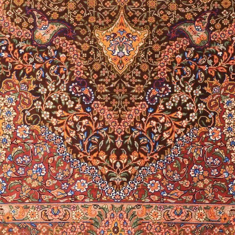 ペルシャ絨毯／モハンマド・ヘイラト作 ナンバー59 152×100cm イラン産 手織り  シルク100％ ラグ  ラグマット（FN-70348）の画像