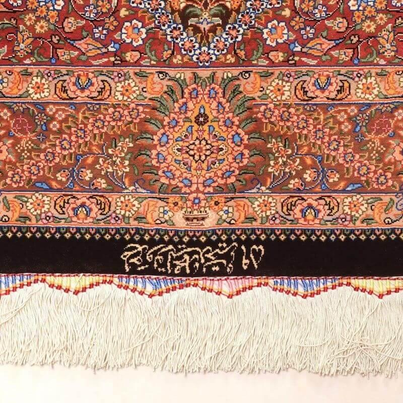 ペルシャ絨毯／モハンマド・ヘイラト作 ナンバー59 152×100cm イラン産 手織り  シルク100％ ラグ  ラグマット（FN-70348）の画像