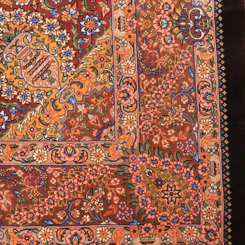 ペルシャ絨毯／モハンマド・ヘイラト作 ナンバー59 152×100cm イラン産 手織り  シルク100％ ラグ  ラグマット（FN-70348）の画像