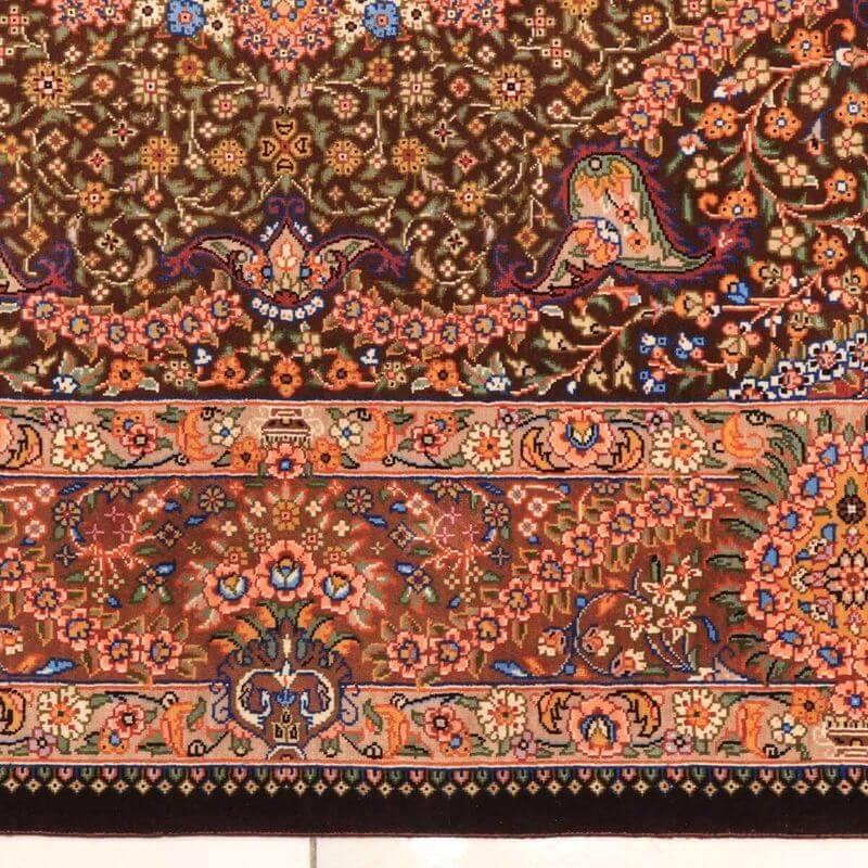 ペルシャ絨毯／モハンマド・ヘイラト作 ナンバー59 152×100cm イラン産 手織り  シルク100％ ラグ  ラグマット（FN-70348）の画像