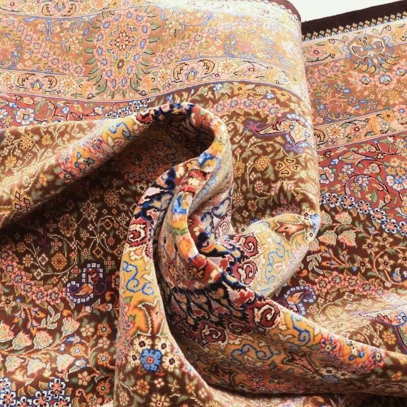 ペルシャ絨毯／モハンマド・ヘイラト作 ナンバー59 152×100cm イラン産 手織り  シルク100％ ラグ  ラグマット（FN-70348）の画像