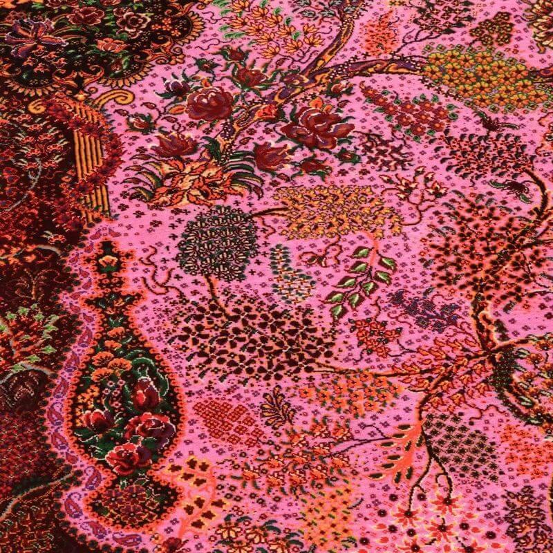 ペルシャ絨毯／サイーディー作 154×99cm イラン産 手織り  シルク100％ ラグ  ラグマット（FN-70351）の画像