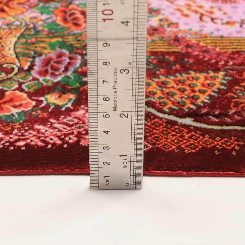 ペルシャ絨毯／サイーディー作 154×99cm イラン産 手織り  シルク100％ ラグ  ラグマット（FN-70351）の画像
