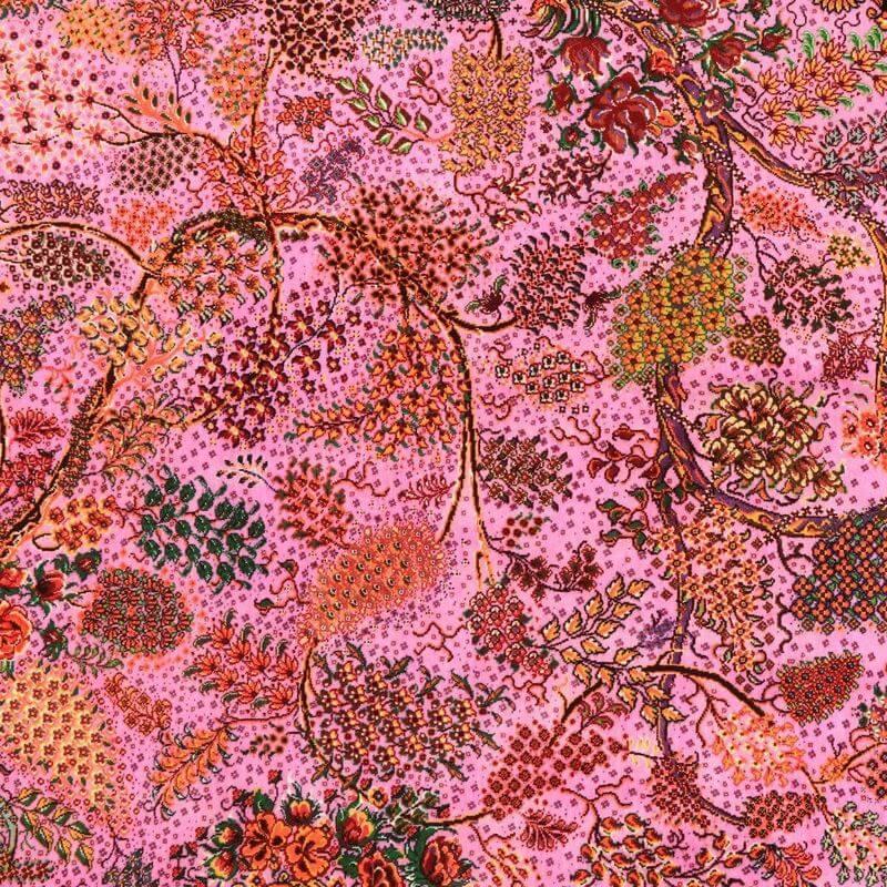 ペルシャ絨毯／サイーディー作 154×99cm イラン産 手織り  シルク100％ ラグ  ラグマット（FN-70351）の画像