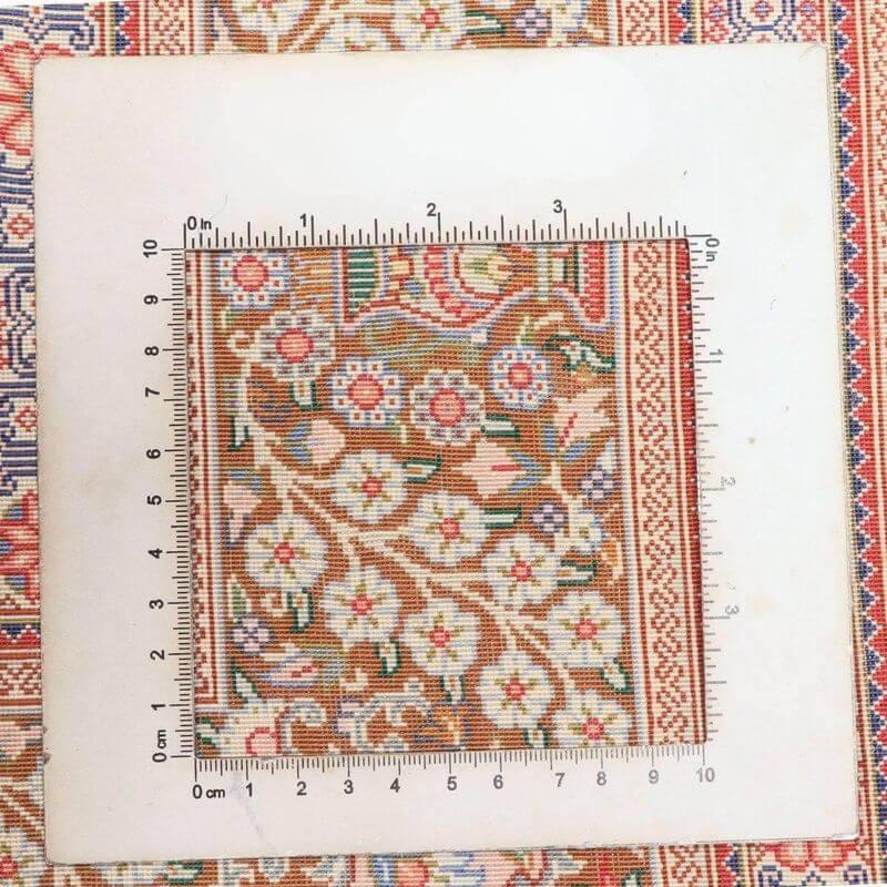 ペルシャ絨毯／ヌーリ工房 151×101cm イラン産 手織り  シルク100％ ラグ  ラグマット（FN-70352）の画像