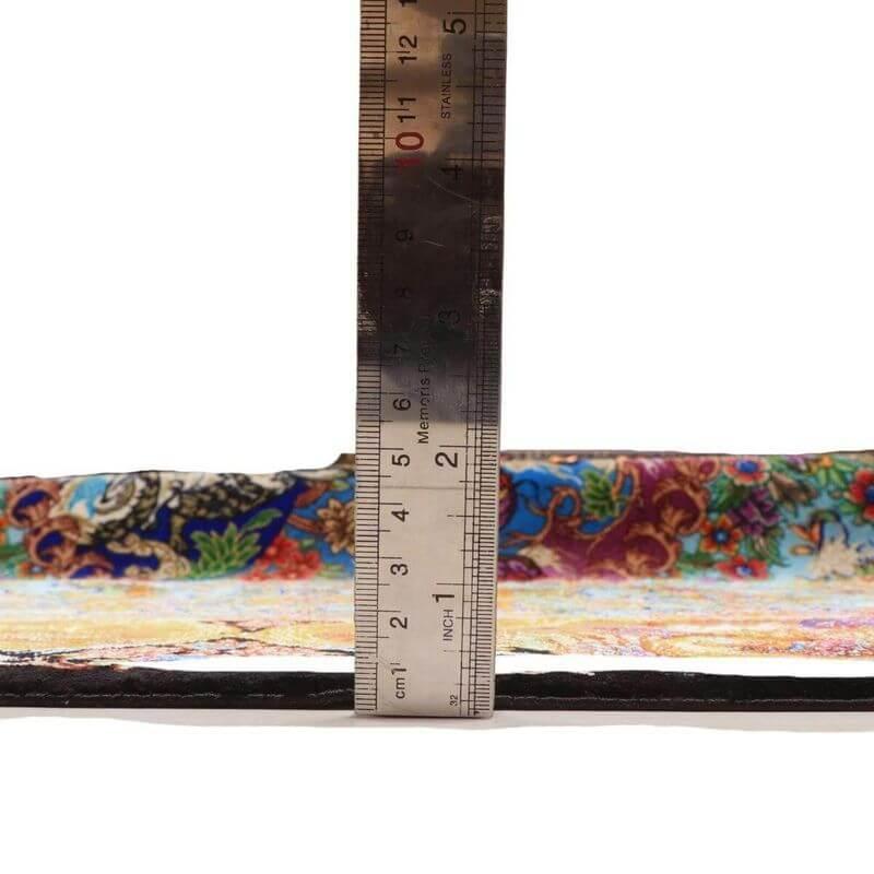 ペルシャ絨毯／ホセイン・シーラーズィー作 152×100cm イラン産 手織り  シルク100％ ラグ  ラグマット（FN-70353）の画像