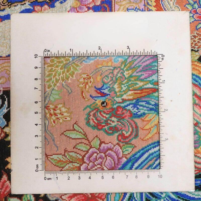 ペルシャ絨毯／ホセイン・シーラーズィー作 152×100cm イラン産 手織り  シルク100％ ラグ  ラグマット（FN-70353）の画像